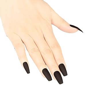 Amazon Com Siusio 24 Pieces Coffin Nails Long Elegant Fake Nails Amazon Com Siusio 24 Pieces Coffin Nails Long Elegant Fake Nails