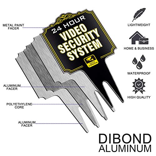 image for HISVISION Video Surveillance Yard Sign, 24 Hour Security Camera System