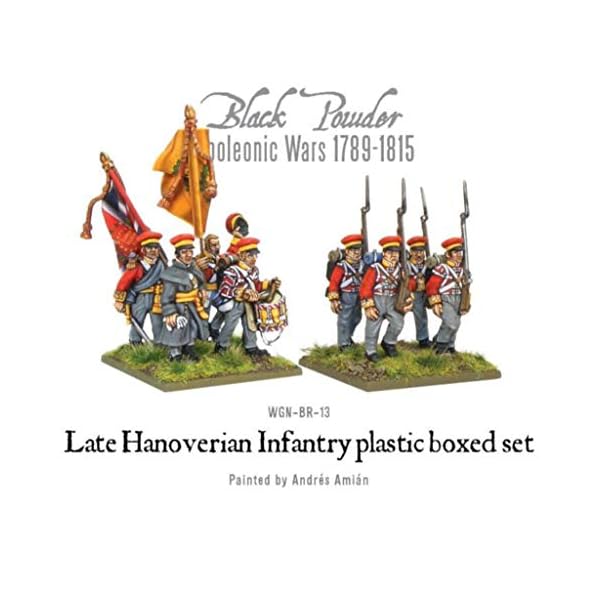 WGN-BR-13A - Kriegsherr Spiele - Napoleonische Kriege - 24x Hannoveraner Infanterie - 28mm Schwarzpulver-Miniaturen – Bild 4