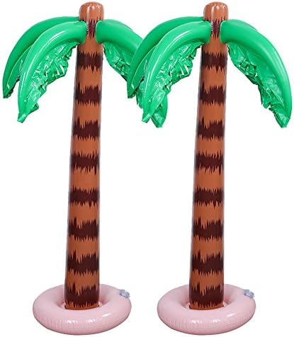 DSSY 2 Pack Inflatable Palm Trees Jumbo Coconut Trees for Hawaiian Luau Party Décor Beach Backdrop