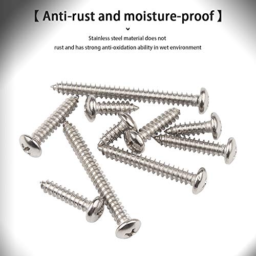 DAZISEN M1.2 Selbstschneidender Schraubensatz, Rundkopf-Holzschrauben Aus Edelstahl 304,100Pcs*(M1.2 * 5Mm) – Bild 5