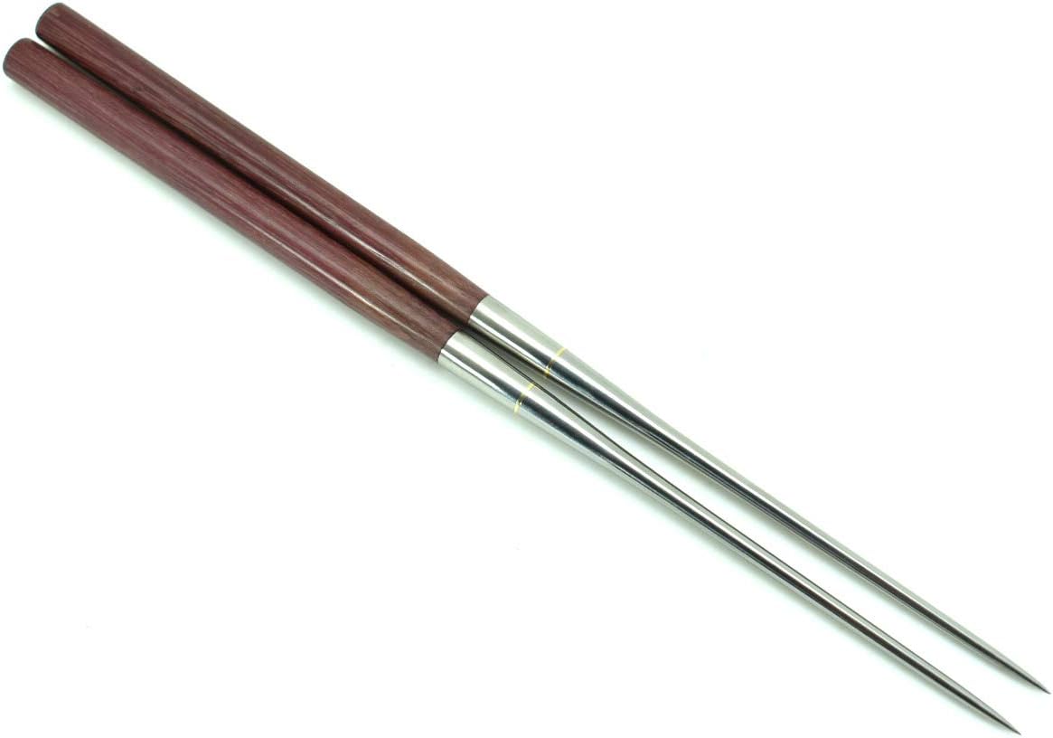YuiSenri Japanese Chef's Tool,MORIBASHI, Honyaki Stainless Tip, Purple Heart Handle 120 mm/4.7"
