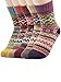 Century Star Women's Vintage Winter Soft Wool Warm Comfort Cozy Crew Socks 5 Pack A 5 Pack Diamond2