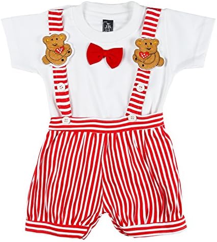 Cotton Kidswear Half Sleeve Dungaree Set for Baby Boys Girls