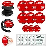 Very High Bond Sticky Adhesive, AZXYI 9 Pack Socket Sticky Adhesive Replacement Kit, 6 PCs Double-Sided Stickers for Socket Base and 3 PCs Adhesive Pads for Car Magnetic Phone Holder