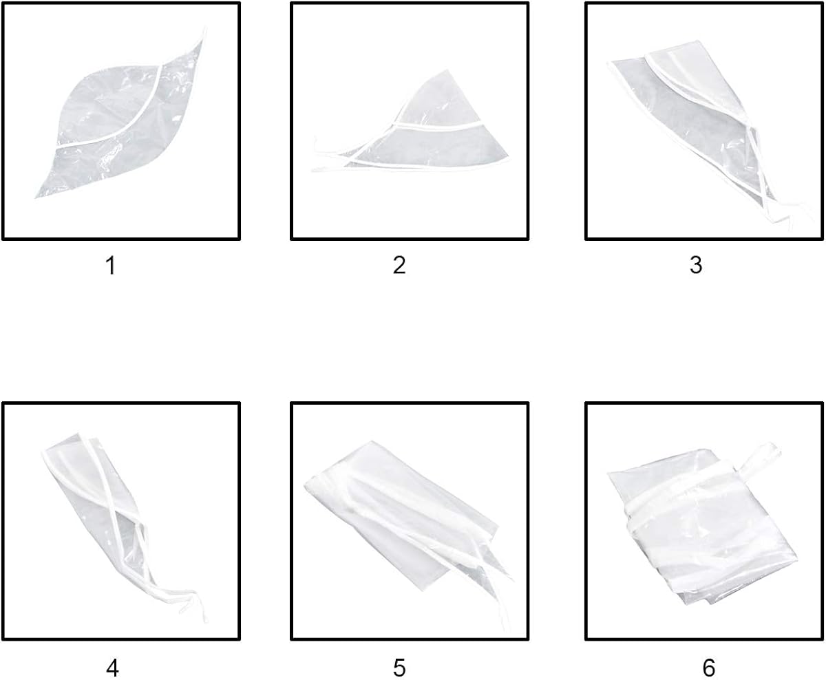 Home-X Set of 6 Pocket Rain Hats | Waterproof Clear Bonnet Head Scarf at  Women’s Clothing store