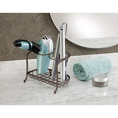 InterDesign York Lyra Countertop Hair Care Tools Holder for Hair