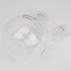 stonylab Flat Bottom Flask FBF, Heavy Wall 2-Neck