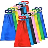 ADJOY Superhero Capes and Masks for Kids Bulk - DIY Children Capes for Birthday Party - 14sets(28pcs)