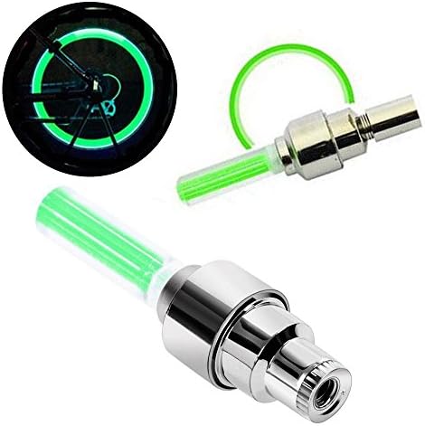 Haichen 2pcs Motion Activated Neon LED Tire Valve Dust Caps Wheel Safety Light for Bike Car Motorcycle