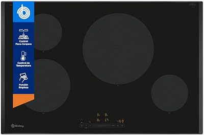 , Placa de indução, 80 cm, 4 queimadores, preto, 3EB985LH