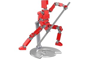 GENERIC Action Figure, T13 Action Figure, Titan 13 Action Figure, 3D Titans Figure, Dummy 13 Action Figure, 3D Printed Action Figure Dummy 13, Lucky 13 Action Figure for Stop Motion Animation (Red)