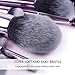 DUcare Makeup Brush Set Professional Synthetic Essential Face Eye Shadow Eyeliner Foundation Blush Lip Powder Liquid Cream Blending Brow Brushes Make Up Brushes Set (Ombré Purple&Silver, 17Pcs)