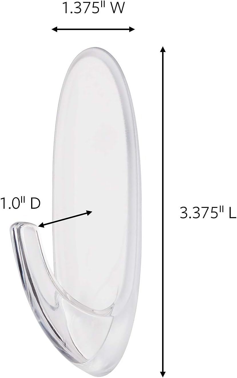 Command Hook, Large, Clear, 2Hook (17093CLRES) BigaMart