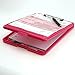 Adorox Legal Size Slim-case Storage Clipboard Pink Plastic Storage Clipboard for Students, Teachers, Sales, Utility, Industrial, Office Professional (Pink))