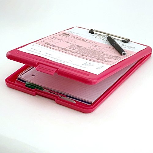 Adorox Legal Size Slim-case Storage Clipboard Pink Plastic Storage Clipboard for Students, Teachers, Sales, Utility, Industrial, Office Professional (Pink))