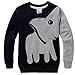 Sweatshirts for Boys Toddler Sport Tees Shirts O Neck Tops Kids Christmas Hoodies 3-4 T Elephant Black