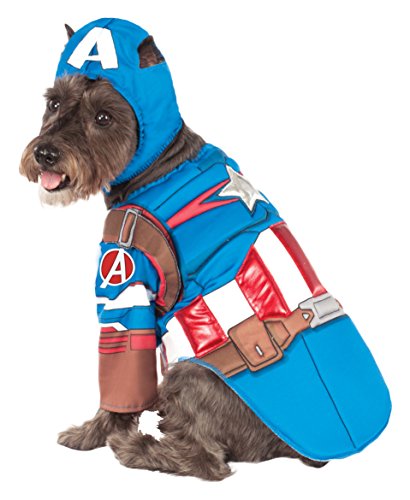 Rubies Costume Avengers Assemble Deluxe Captain America Pet Costume, Small