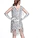 Sparkly 1920 20s Fashion Women's Great Gatsby Costumes Stage Dresses Wear Silver