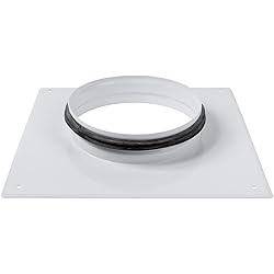 White Duct Connector Flange - 6 Inch Ducting