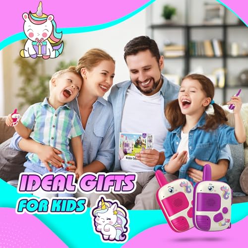 Wootoyz Unicorn Gift for Girls, Walkie Talkie Children's Easter Gifts Girls 3 4 5 6 7 8 Years Toy from 3-8 Years Girls Unicorn Game Walki Talki 3-8 Years Gift School Girls