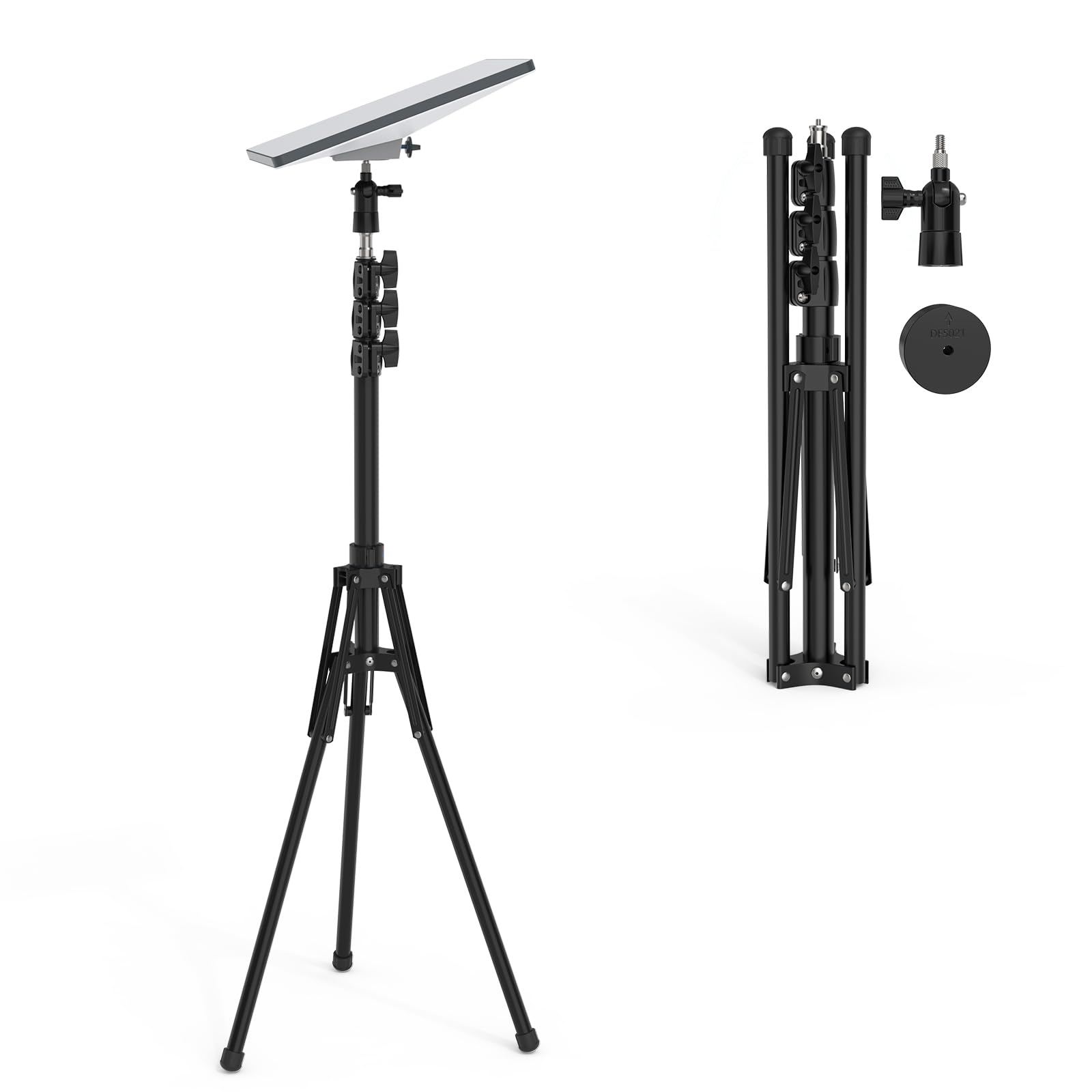 TIUIHU Starlink Mini Tripod Mount，Starlink Mini/V4 Aluminium Alloy Tripod，Height Adjustable-65 inch with 1/4''-20 Threads，Compatible with Starlink Mini Standard Dishy