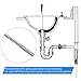 164.2 Inch Hair Catcher, Ishua Drain Cleaner and Clog Remover 13.7 Feet Metal Professional Sink Dredge Pipeline Cleaner Drain Cleaning Tool for Bathroom,Toilet,Kitchen, Tubs, Pipe, Sewers
