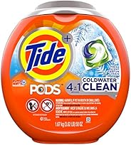 Tide PODS Coldwater Clean, Laundry Detergent Liquid Pacs, Fresh Scent, 61 Count - Packaging May Vary