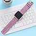 Maledan Compatible with Fitbit Versa Bands, Breathable Woven Fabric Accessories Strap Watch Band for Women Men, Small, Rose Pattern