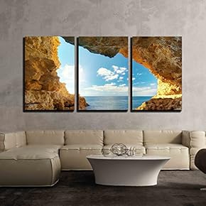 3 Piece Canvas Wall Art - Inside of Mainsail. Nature Composition. - Modern Home Art Stretched and Framed Ready to Hang - 16"x24"x3 Panels
