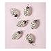 Luna Bazaar Mini Mercury Glass Oranment (1-Inch, Willow Design, Silver, Set of 6) - Vintage-Style Decoration - for Home, Wedding and Holiday Décor