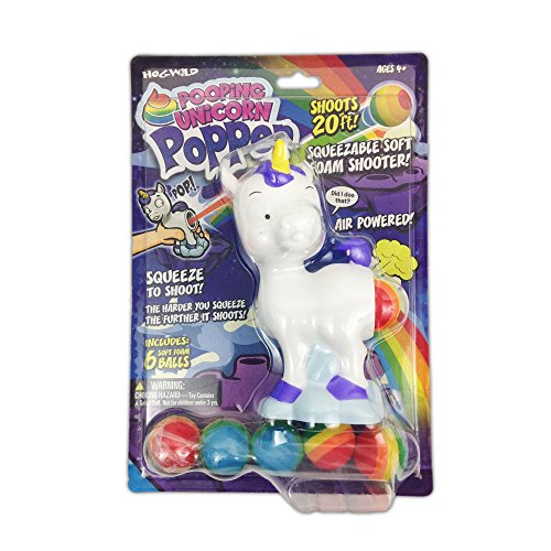 Hog Wild Pooping Unicorn Popper-Foam Ball Shooter