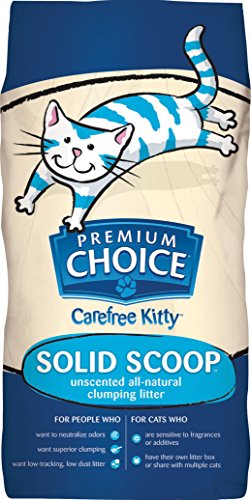 Premium Choice All Natural Unscented Scoopable Cat Litter, 25 Pound Bag