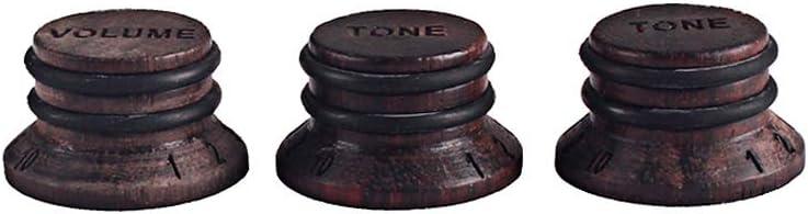 Alnicov 3 Pcs Guitar Speed Control Knobs For Guitar Bass Parts Volume Tone Knobs Top Hat,Rosewood - Image 4