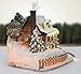 BANBERRY DESIGNS Christmas Snow Village Fiber Optic House Log Cabin Mountain Home Collectible