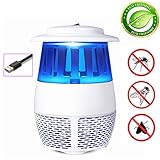 givision Mosquito Trap Killer Lamp Fly Trap Electric Bug Catcher Control with Bulb Light Covers 600 Sq Ft w/USB Fan Garden Patio Yard (Gray)