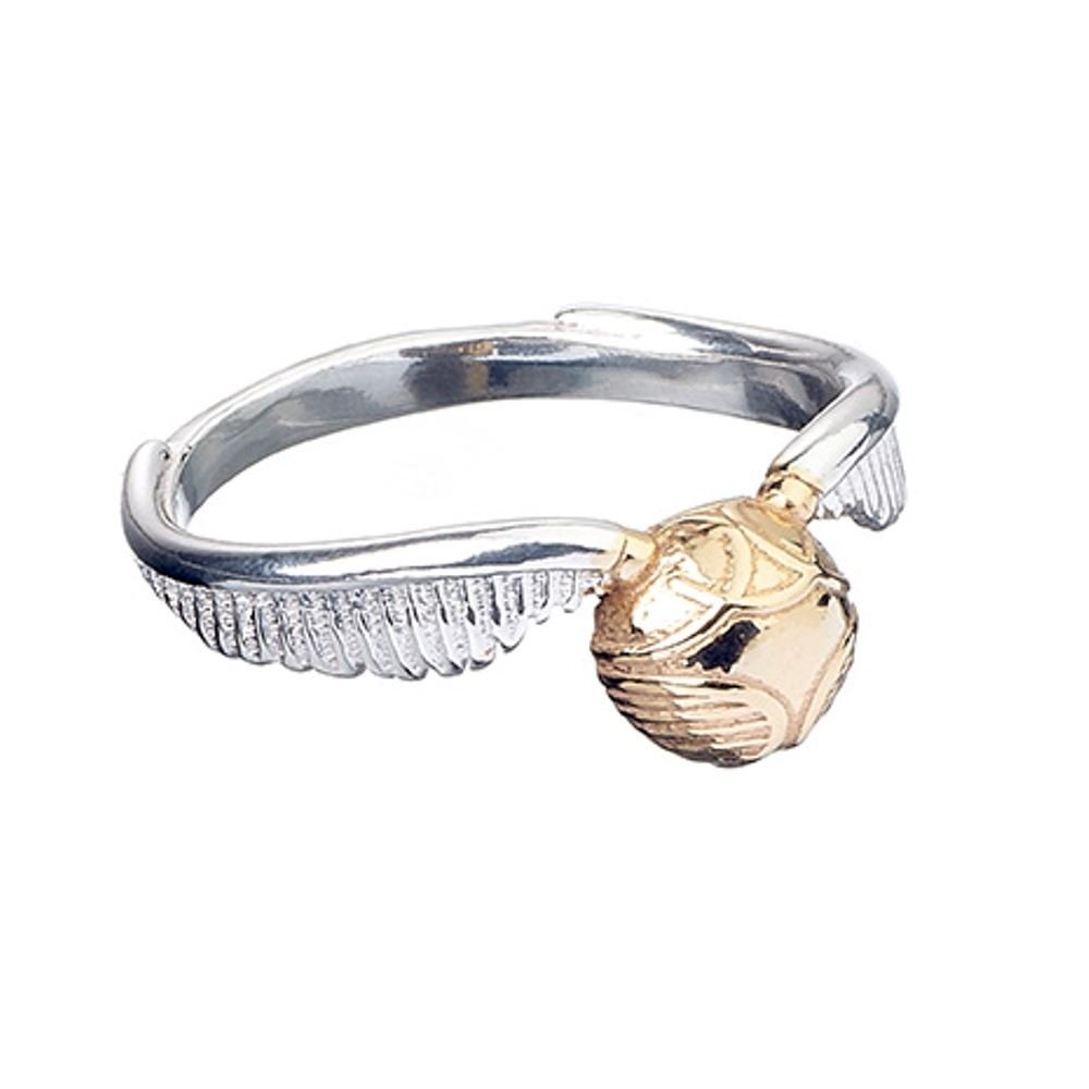 Harry Potter Sterling Silver Golden Snitch Ring - Large