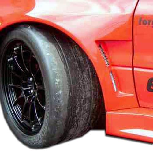 Extreme Dimensions Duraflex Replacement for 2003-2006 Mitsubishi Lancer Evolution 8 9 GT500 Wide Body Front Fenders - 2 Piece