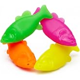 Ruff Dawg Ruff-Flex Flying Fish Floating Dog Toy, MD, Assorted Colors | Flexible natural rubber; fish shape; floats for water fetch; rope hole; gentle on teeth; BPA &amp; Latex Free; Made in USA; 1 toy