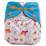 HappyEndings Charcoal /Bamboo /Organic Cotton /Micro Fleece AI2TM All-In-Two Cloth Diaper / Snap-in Insert & Pocket (Charcoal Bamboo 