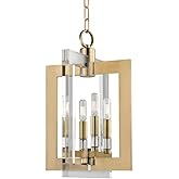 Hudson Valley Lighting 9312-AGB Wellington - Four Light Pendant - 12 Inches Wide by 18.75 Inches High, Finish Color: Aged Bra