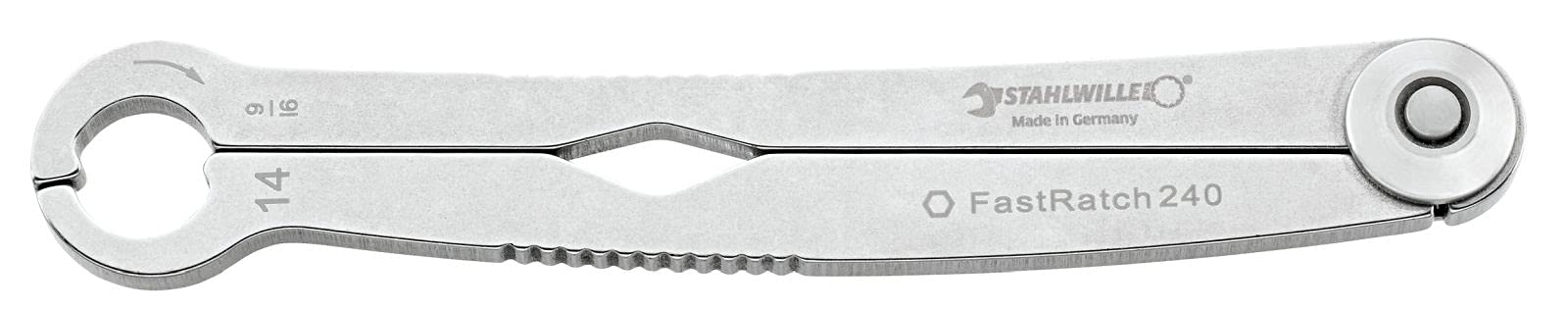 Stahlwille 41101111 FastRatch 240 Ratchet Wrench, 11 mm Opening, 140.4 mm Length