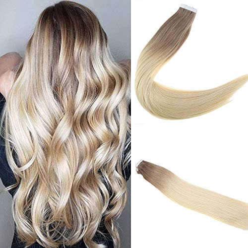 Easyouth 22 Adhesive Tape In Hair Straight Hair Extensions Color