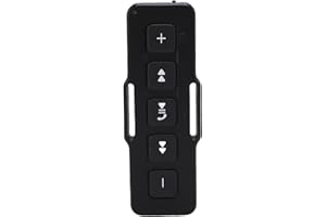 Bluetooth 5.0 Media Key Remote, Wireless Music Controller with 450mAh Battery, Music, Camera and Call Control, Car Steering W