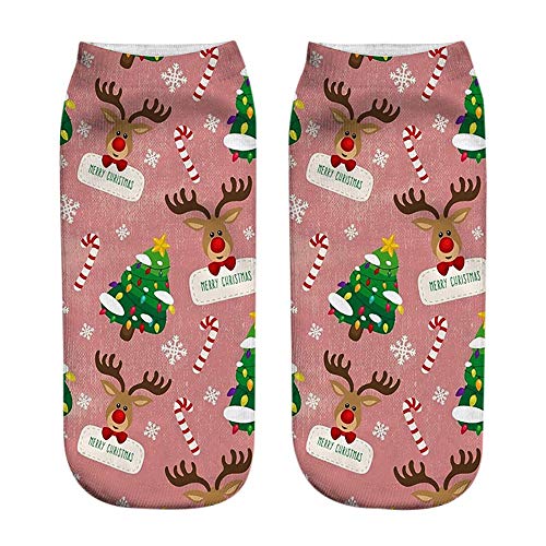 SMALLE â—•â€¿â—• Clearance,Unisex Christmas Funny 3D Fashion Printed Casual Socks Cute Low Cut Ankle Socks
