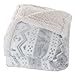 Bedford Home BH Fleece Sherpa Blanket Throw Blanket - Snow Flakes