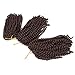 BeautyGrace Pack of 3 Marlybob Crochet Braids Hair Ombre Afro Kinky Curly Braiding Hair Extensions for Girl Women(8