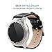Gear S3 Watch Band, Premium Soft Genuine Replacement Leather Strap for Samsung Galaxy Classic and Frontier Smart Watch by GHIJKL