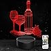 3D Night Light Wine Cup Bottle Led Light Optical Illusion Lamp 7 Color Changing with Remote Birthday Christmas Gifts for Kids Girls Adults Home Wine Bar Decoration