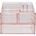 Sorbus Acrylic Cosmetics Makeup and Jewelry Storage Case X-Large Display Sets -Interlocking Scoop Drawers to Create Your Own Specially Designed Makeup Counter - Stackable and Interchangeable (Pink)